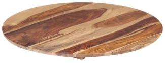 vidaXL Tischplatte Massivholz Akazie Rund 25-27 mm 70 cm 285975