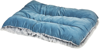 Tierbett ERGANI Samtstoff Blau