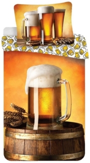 Jerry Fabrics Kinderbettwäsche Bier, Renforcé, 2 teilig