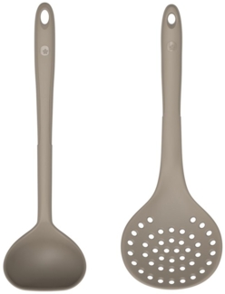 Kochblume Kochbesteck-Set Schaumlöffel + Schöpfkelle L - 2-tlg. - taupe
