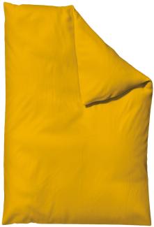 Schlafgut Knitted Jersey Bettwäsche | Bettbezug einzeln 200x200 cm | yellow-deep