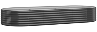 vidaXL Hochbeet Verzinkter Stahl 249x100x36 cm Anthrazit 318996