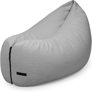 Sitzsack Clip Clap 115, Bezugstoff - Teddy, 100% Polyester, White Grey, 75x115x90