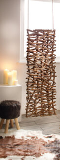 Holz-Deko Raumteiler Paravent Skulptur Natur Schmuck Holz Wand Deko Bild Rattan