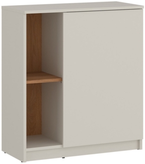 Lomadox Kommode FIER-129, Kaschmir mit Eiche, 1 Tür, 2 Einlegeböden, grifflos, Breite 72,8cm