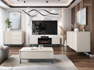 Wohnzimmer-Set Ozmi III (Farbe: Cashmere)