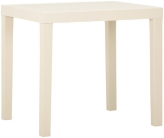 vidaXL Gartentisch Weiß 79x65x72 cm Kunststoff 315844