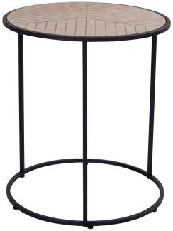 House Nordic Beistelltisch BERGAMO Rund 40 cm Tisch Metallgestell Schwarz