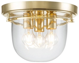 Quoizel QZ-WHISTLING-F-PB Badezimmerleuchte Whistling E27 40W IP44 Stahl, Glas; Messing poliert B:33cm Ø33cm dimmbar