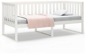 Tagesbett Weiß 100x200 cm Massivholz Kiefer [820887]