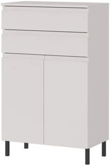 Lomadox Badkommode SALO-01, kaschmir Front matt 60 cm breit Metallfüße modern