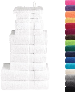 vidaXL 12 tlg. Premium-Handtuch-Set SOLUND Weiß 600 g/m² 137570