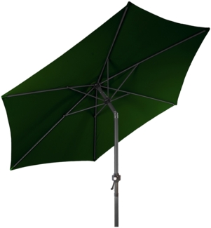 XL Alu Sonnenschirm Ø 2,5 m Kurbelschirm Garten Balkon Terrasse knickbar grün