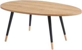 BAÏTA ORGANIC02 Couchtisch, Holzwerkstoff, Holz und Schwarz, L98cm