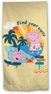 Peppa Pig Strandtuch Peppa Wutz Pig George Kinder Mikrofaser Strandtuch Badetuch XL 70x140