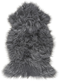Kunstfell-Teppich Schaf grau 88 cm MUNGO