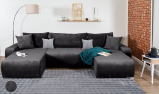 COLLECTION AB Wohnlandschaft Paola U-Form, mit Schlaffunktion, Stauraum, Zierkissen und Bonnellfederkern, Cord