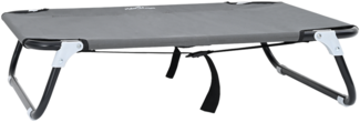 vidaXL Hundebett Faltbar Hellgrau aus Oxford-Stoff und Stahl 42008215