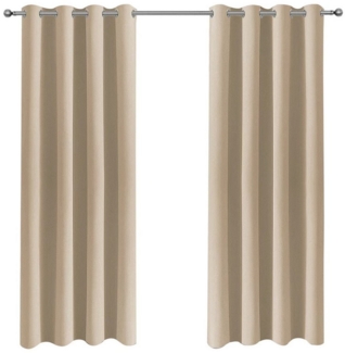 Jibenhome Outdoorvorhang Outdoor Vorhang Wetterfest, Outdoorvorhänge mit Ösen Terrasse Vorhänge, (2 St), Balkon Gardinen für Garten Wasserdicht Sichtschutz Sonnenschutz B132CM