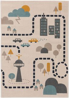 benuta Kinderteppich Juno, rechteckig, Höhe: 6 mm, Kunstfaser, Berber, Ethno-Style, Wohnzimmer