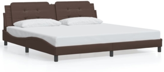 vidaXL Bettgestell ohne Matratze "Zadar" Braun 200x200 cm Kunstleder 3208207