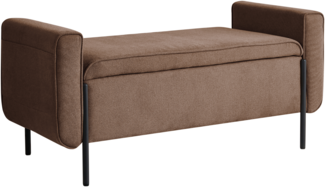 Sitzbank mit Stauraum LEWES Braun Stoff