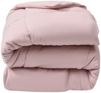 Vente-unique - Leichte Bettdecke für 2 Personen - 220 x 240 cm - 180 g/m² - Sojafaser - Pfirsichhaut-Feeling - Rosa - THERMO CONTROL
