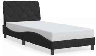 vidaXL Bettgestell ohne Matratze Schwarz 80x200 cm Samt 3207889
