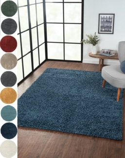 Myflair Möbel & Accessoires Hochflor-Teppich My Shaggy, rechteckig, Höhe: 37 mm, Shaggy, Uni-Farben, leicht glänzend, Microfaser, extra flauschig