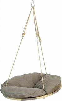 AMAZONAS Hängesessel Swing Nest Taupe mit weich gepolsterter Liegefläche und abnehmbarem Kissen