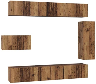 vidaXL TV-Schrank-Set 8 pcs Altholz 30,5 x 30 x 90 cm Holzwerkstoff 3393132