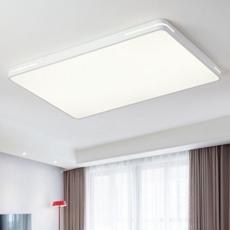 style home LED Deckenleuchte Deckenlampe Rechteckige Bürolampe, dimmbar mit Fernbedienung, 192W, Weiß, LED fest integriert, einstellbar von warmweiß bis kaltweiß, moderne Lampe für Wohnzimmer Schlafzimmer, 90 x 60 x 6 cm