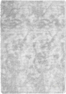vidaXL Teppich Shaggy Hochflor NAVARRA Hellgrau 160x230 cm Polyester 4102842