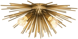 Casa Padrino Luxus Deckenleuchte Messing Ø 58 x H. 26,5 cm - Luxus Kollektion