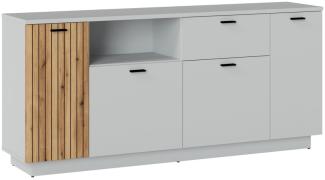 Sideboard Kommode Vero 180x40x83cm grau Evoke Eiche MDF