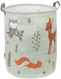 A Little Lovely Company Aufbewahrungskorb Waldfreunde mit Griffen Fuchs Für Spielzeug Kuscheltiere