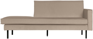 Recamiere Rodeo Daybed Samt rechts, Kaki