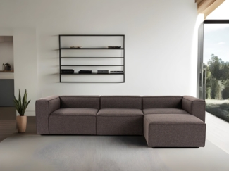 Ecksofa, 'Fora', 66 x 185 x 296, Dunkelbraun