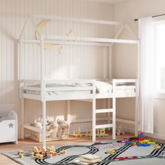 vidaXL Dach für Kinderbett Weiß 217x95,5x159 cm Massivholz Kiefer 846959
