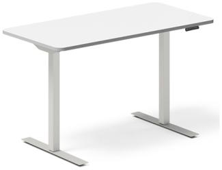 Hebe-/Senktisch DNA Weiß 1600x800 mm 2-Fuß/Alu grau