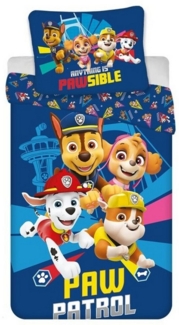 PAW PATROL Bettwäsche Anything is PAWssible, Material-Mix, 2 teilig, Kinder Wendebettwäsche 135-140 x 200 cm