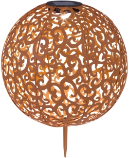 Solarleuchte Garten Kugel rost Solarlampe Außen Außenleuchte Solar 40 cm 33744R