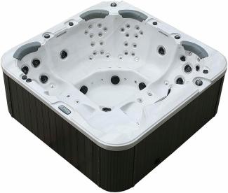 XXL Luxus SPA LED Whirlpool SET 230x230 Farblicht Outdoor+Indoor Pool 6 Pers. V2