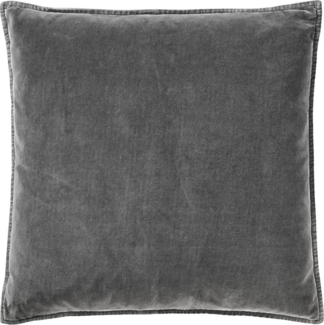Ib Laursen - Kissenbezug Thunder Grau 52x52cm Samt Velour 6230-75 Kissenhülle