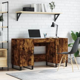 vidaXL Schreibtisch Räuchereiche 140x50x75 cm Holzwerkstoff 829577