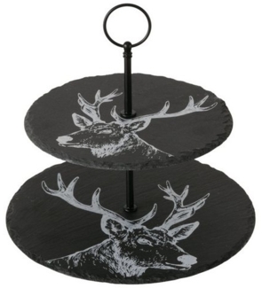 BOLTZE Etagere Moritz Etagere schwarz 24cm (1 Stück), Materialmix, (Etageren)