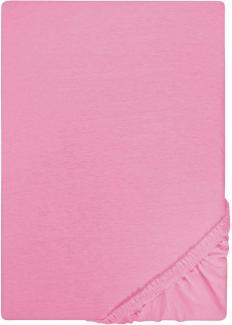 Biberna Jersey-Stretch Spannbettlaken Spannbetttuch 90x200 cm - 100x200 cm Pink