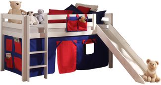 Spielbett Pino mit Rutsche und Textilset "Domino"