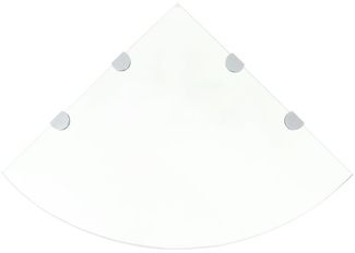 vidaXL Eckregale 2 Stk. mit verchromten Halterungen Glas Transparent [3051594]