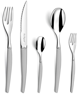 Lou Laguiole JET Besteckset 30-teilig mattiert